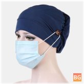 Chemotherapy Cap with Button Mount - Multicolor