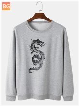 Street Sweatshirt with Dragon Print
