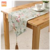 Rose Linen Table Runner with Heat Insulation