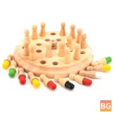 Chess Board with Beads - Wooden Memory Match