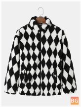 Checkerboard Front Pocket Jacket - Men