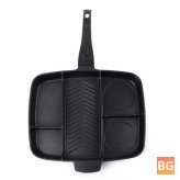 Grill Pan with Nonstick Frying Surface and Induction Plate