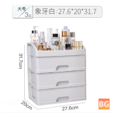 Desktop Organizer for Cosmetic Storage - Transparent