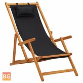 Beach Chair with Fabric and Wood