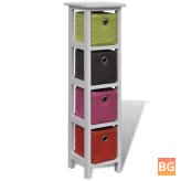 Colorful Paulownia Wood Storage Cabinet