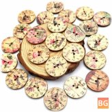 25MM Clock Pattern Log with Fasteners - Round Shape