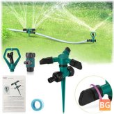 3-head Sprinkler with 360-Angle Rotating Support - Garden Lawn Automatic Irrigation Watering Systems Sprinkler