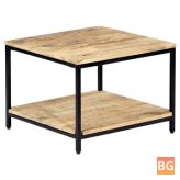 Wooden Coffee Table with Mango Design