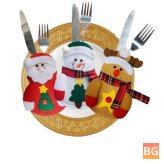 Santa Fork Holder - Christmas Tableware Knife Fork Holders