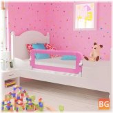 Bed Rail for Toddlers - 120x42 cm Polyester pink