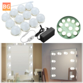 White Vanity Mirror Lights with EU Adapter and Dimmer