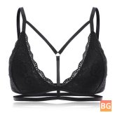 Wireless Overhead Lace Bra with Low Cut Backless Design