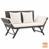 Garden Bench with Cushions - 69.3