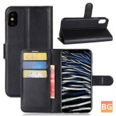 Leather Flip Wallet for iPhone X