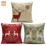 Christmas Sofa Cushion Cover with Cotton Fabric