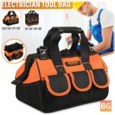 Heavy Duty Electrician Tool Bags - Storage Bag with Handle and Shoulder Strap