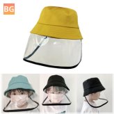 Fisherman Bucket Hat with Anti-Fog Feature - Transparent Protective Mask Hat