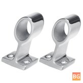 Marine Yacht Railing Pipe Base Fitting Support - Stainless Steel