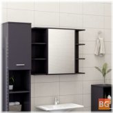 Bathroom Mirror Cabinet - High Gloss Gray 31.5