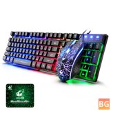 ZIYOULANG T5 Gaming Keyboard and Mouse Set with Backlit Keys and Optical Mouse