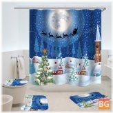4PCS Shower Curtain Set with Waterproof Feature