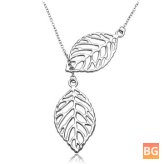Big Leaf Pendant Chain Necklace for Women