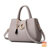 Women's Tassel Leather Handbag Messenger Bag