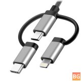 Type-C to Lightning Cable - 3in1