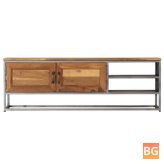 TV Cabinet - Recycled Teak and Steel 47.2