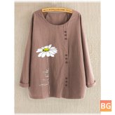 Flowerprinted Button-up Shirt