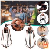 Industrial sconces with retro light fixtures