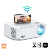 1080P WIFI Cast Screen - 3D Native - Cast Screen with a 5.8” LCD - Keystone Correction Zoom - 5000:1 Contrast - Ration 2022 - Outdoor Movie Home Theater