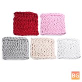 Multicolor Cotton Knitted Throw Blanket