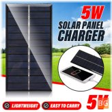 5W Portable Solar Panel USB Charger