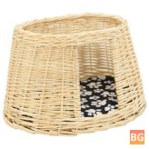 3-Piece Cat Basket Set - 47x34x60cm Natural Willow