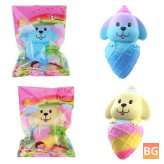 Soft Toy for Dogs - Vlampo Squishy Dog Puppy Ice Cream
