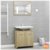 Sonoma Oak Wooden Bathroom Furniture Set