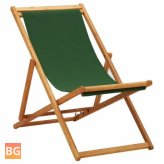 Beach Chair with Wood and Fabric