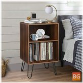 Hommpa Record Player Stand - Vinyl Storage & turntable stand for living room, bedroom, office