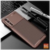 OnePlus Nord Carbon Fiber Pattern Protective Case with Lens Protector