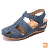 Light Wedge Sandals with Hollow Out Hook