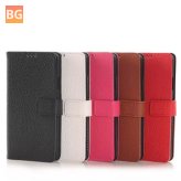 Grain Leather Flip Litchi Cover for Samsung Galaxy Alpha G8508S