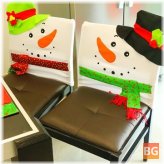 Christmas Snowman Chair Cover - Home Party Decorations