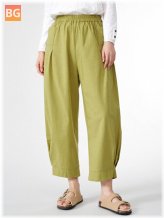 Women's Solid Waist-Length Pants