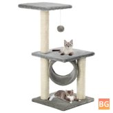 vidaXL 170550 Cat Tree with Sisal Scratching Posts for 65 cm Pet Supplies Climbing Protecting Furniture Dog Puppy Playing