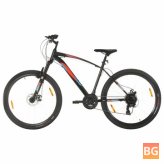 Mountain Bike with Black Frame and Black Wheels