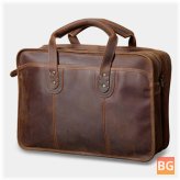 Vintage Men's Business Briefcase with Faux Leather