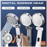 Shower Head with 3-Level Temperature Display - Handheld