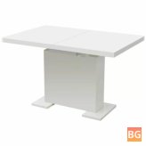 High Gloss Dining Table - White