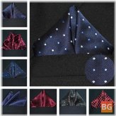 Wedding Pocket Square with Cotton Thread and Polyester